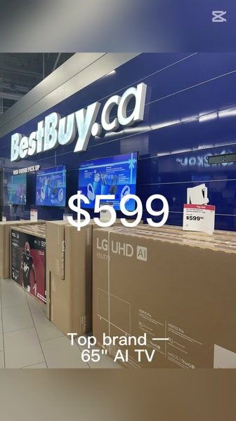 $599 Typos? Lg 65 inches AI TV